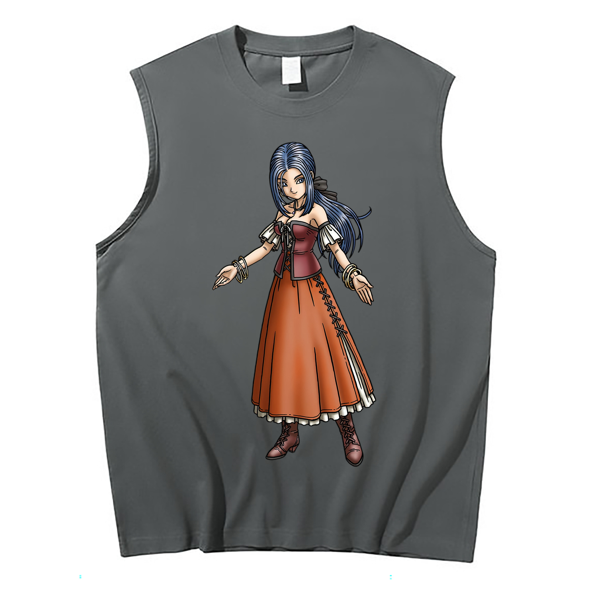 （画像用） ドラゴンクエスト Doragon Kuesuto Dragon Quest コットン100％タンクトップ（フロントプリント）